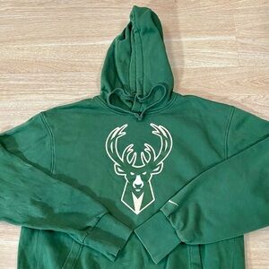 Nike Milwaukee Bucks Hoodie Mens Medium Green NBA Basketball Pullover Sweatshirt